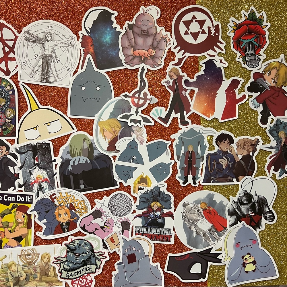❤️ 5/$18 Set of 50pc full metal alchemist waterproof stickers - Picture 2 of 2